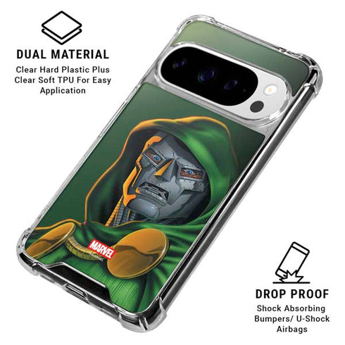 Marvel Dr. Doom Portrait Google Pixel 10 Pro XL Clear Case